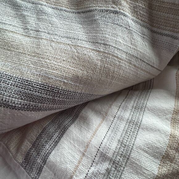 Pottery Barn Clayton Striped Cotton Duvet Cover King/Cal King Yarn Dyed Fiber - Picture 4 of 10